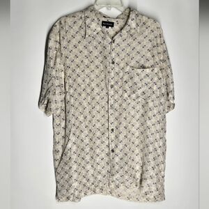 Marc Edwards Cream and Blue Button Down Shirt